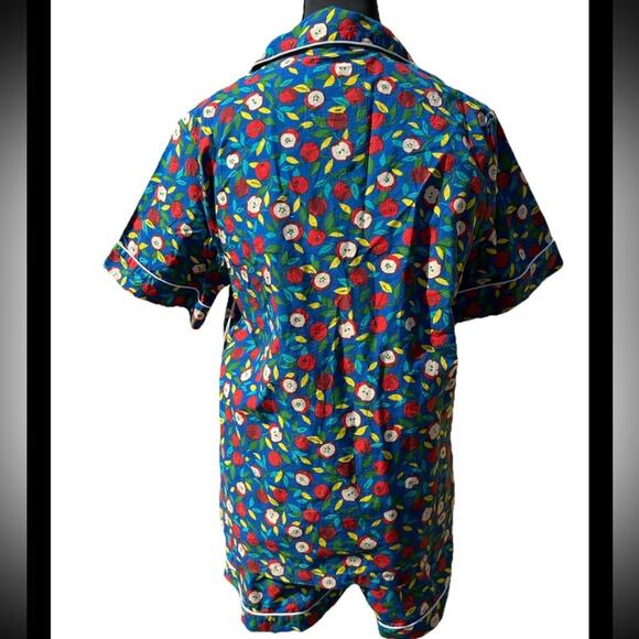Print Fresh NWT Apple Orchard Novelty Print Pajama Set XS Short Sleeve Teacher - Picture 4 of 14